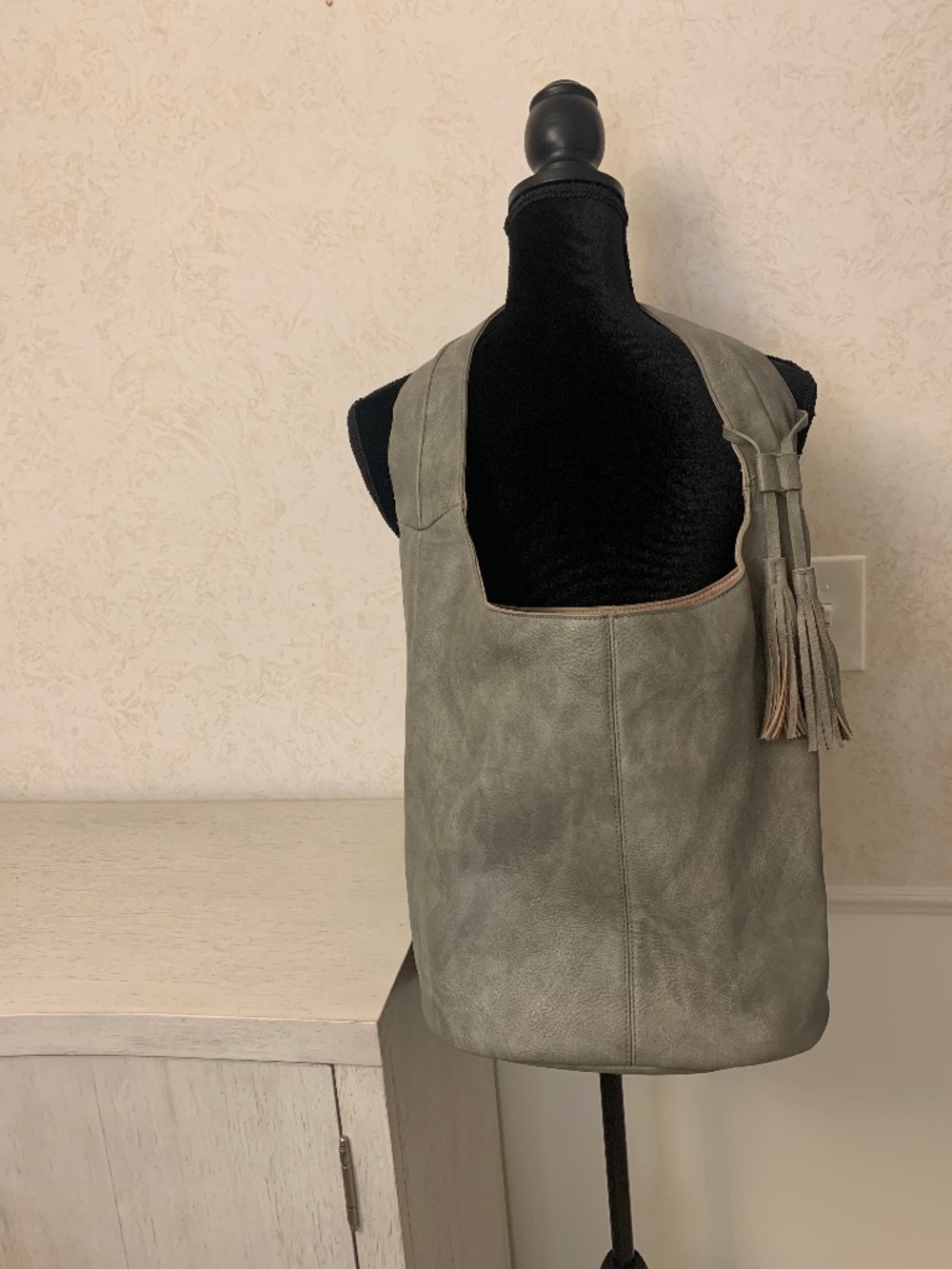 American Eagle Gray Hobo Bag with Tassels